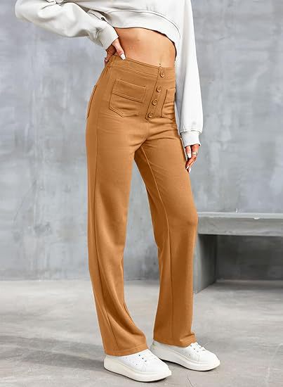 EMMA'S High-waisted elastische casual broek