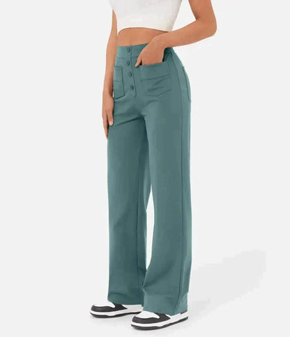 EMMA'S High-waisted elastische casual broek