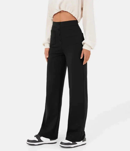 EMMA'S High-waisted elastische casual broek
