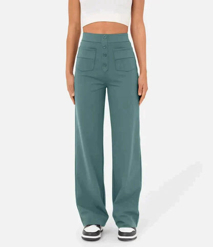 EMMA'S High-waisted elastische casual broek