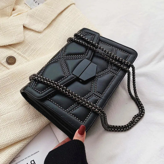 Vintage Rivet Chain Handbag